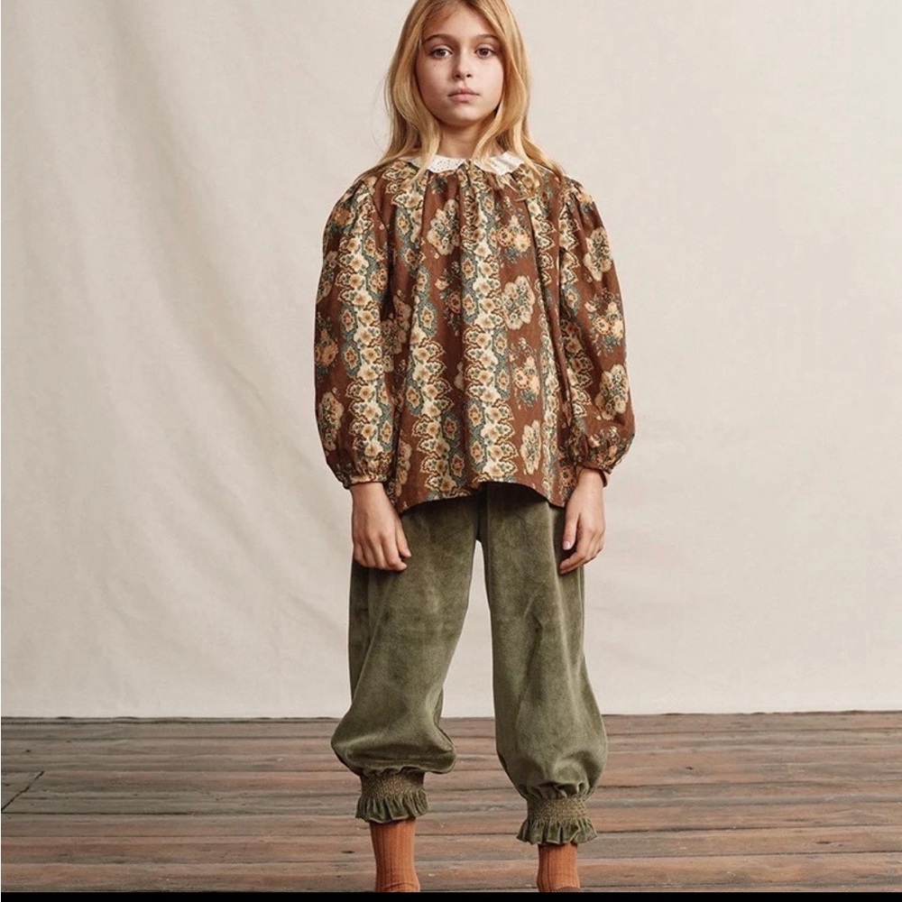 Green velvet pants - Picture 1 of 2